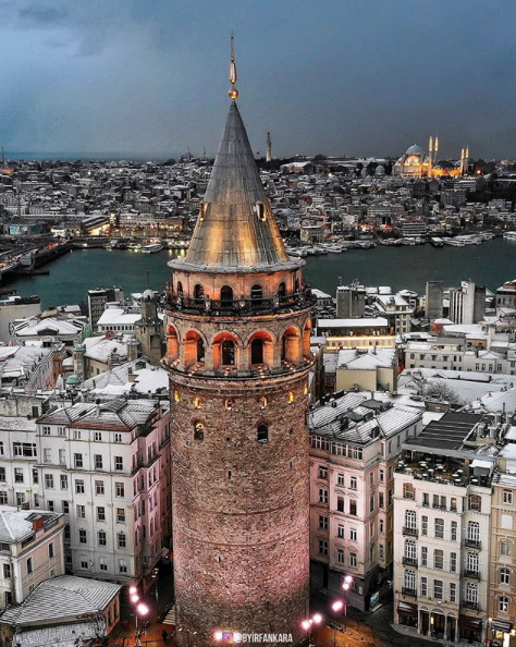 The Galata Tower, also known as Galata Kulesi in Turkish